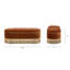 Oval Tufted Bullion Fringe Storage Bench-1599249143