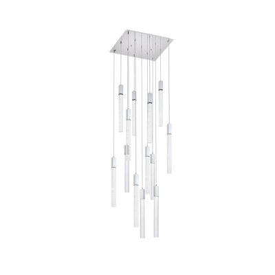 Luminaire suspendu rectangulaire à 13 lumières Aliha
