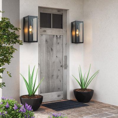 Matte Black 32.5cm H Outdoor Sconce