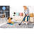 Loom & 5X7 /Grey Area Rug - Stain , Non-Shedding For Entry Floor Decor Versatile, Stain-, Home Use