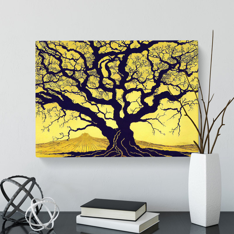 Enchanting Oak Tree - Wrapped Canvas Print, 40cm H x 60cm W x 3cm D