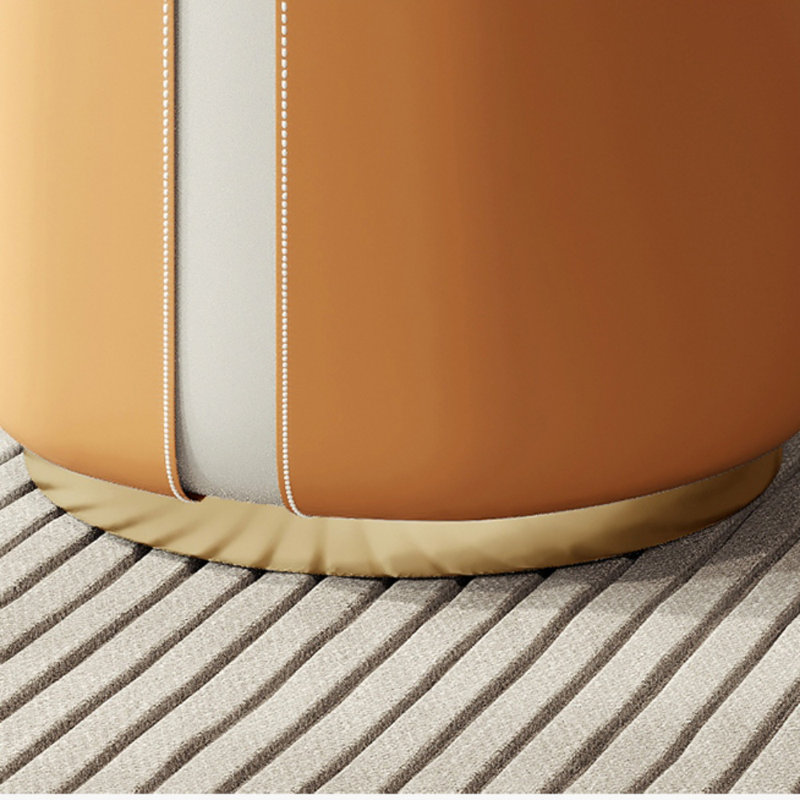 Manufactured Wood Accent Stool, Orange