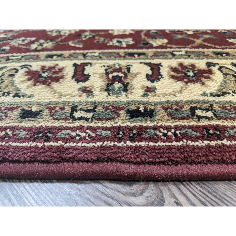 Tapis d'intérieur rouge Safira, Rectangle 6 pi 7 po x 9 pi 5 po