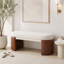 Banc de salle à manger d'intérieur rembourré, cadre en caoutchouc et contreplaqué,-1743363825