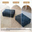 Repose-pieds rembourré rectangulaire en chenille bleu, partie modulaire pour canapé modulaire-634684873