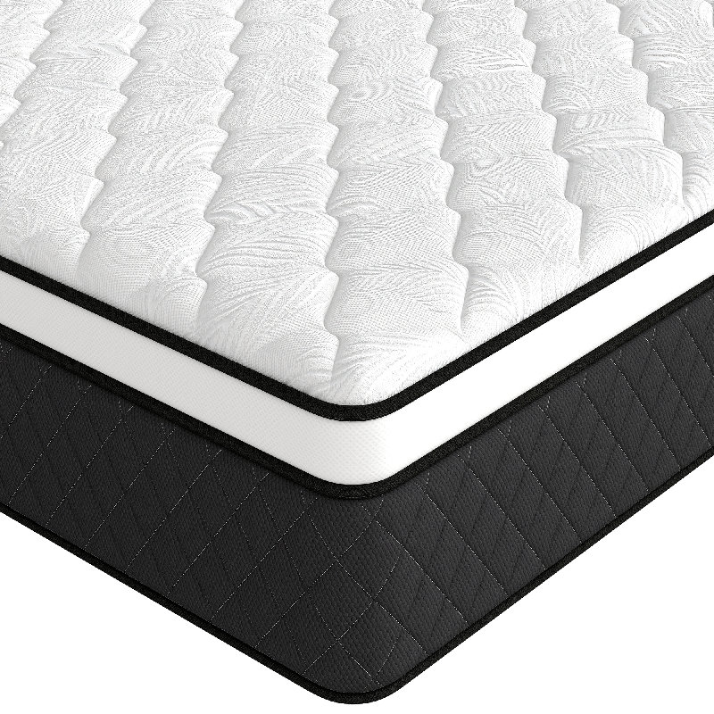 Medium Hybrid Mattress High Density Foam Layer Individually Pocketed Springs Motion Isolation Comfortable Sleep, 14", Queen