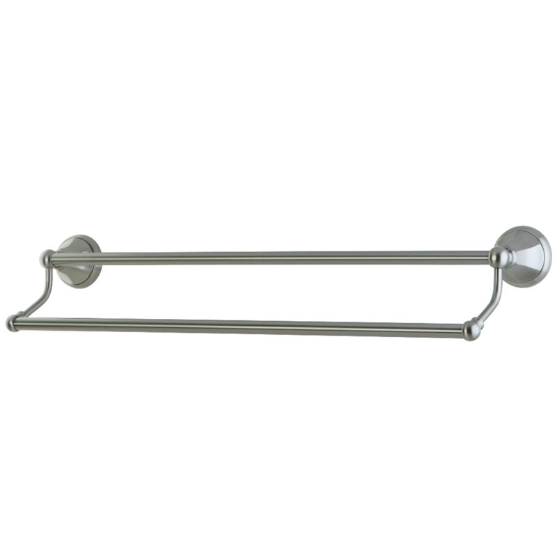 Kingston Brass Metropolitan 24-Inch Dual Towel Bar, Brushed Nickel, 5''H x 20.75''L x 5.56''D