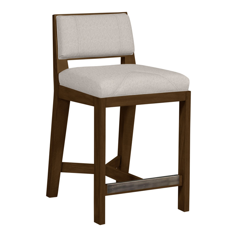 Thom Filicia Solid Wood 26.5" Counter Stool, Navada Granite, Havana