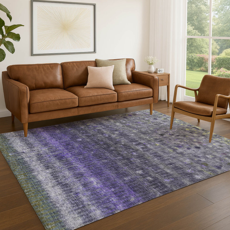 Machine Washable Indoor/Outdoor Matteson ACN2316 Stripes Rug, Rectangle 10' x 14'