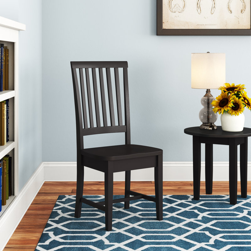 Arv 39'' H Solid Wood Side Chair, Antique Black