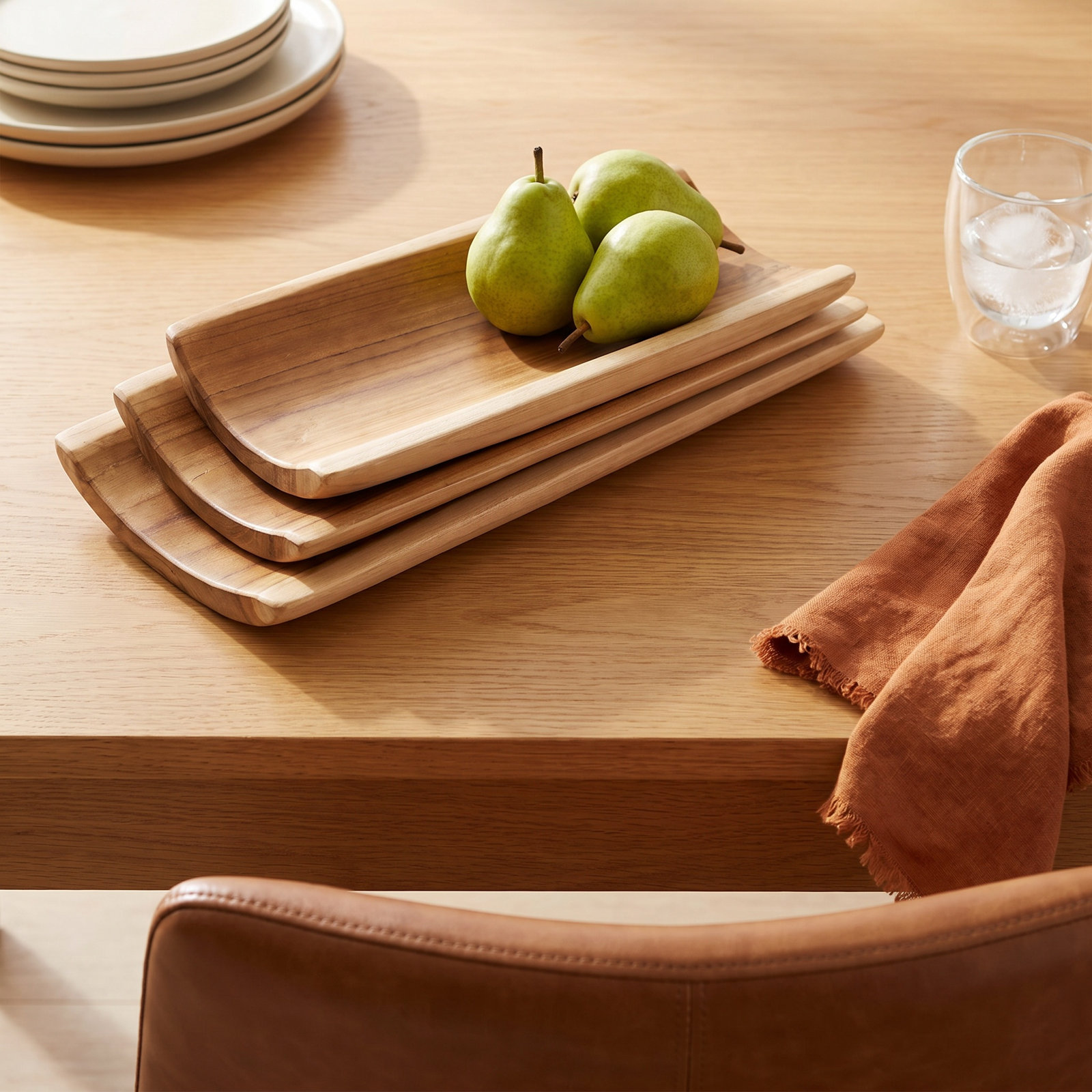 Nerina Teak Tray - Set of 3