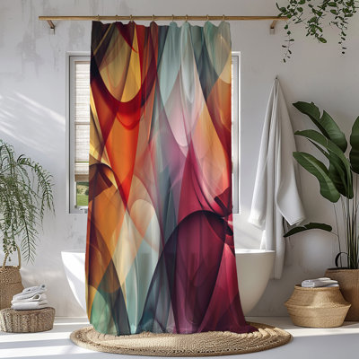 Swirling Abstract Shower Curtain