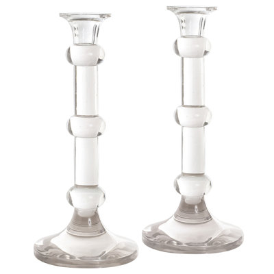 19'' H Glass Tabletop Candlestick