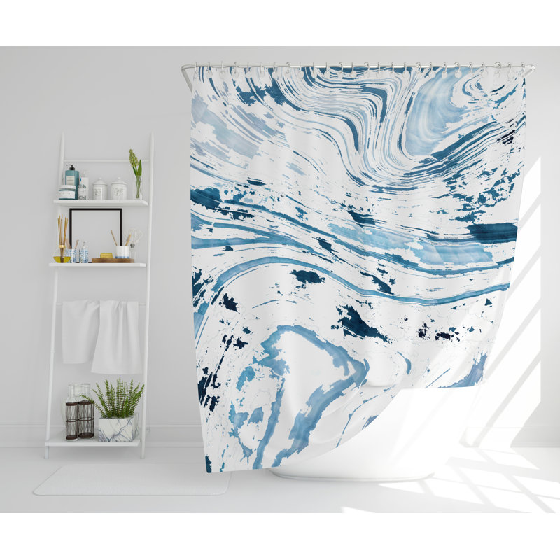 Lavenia Polyester Shower Curtain, 168cm H x 168cm W