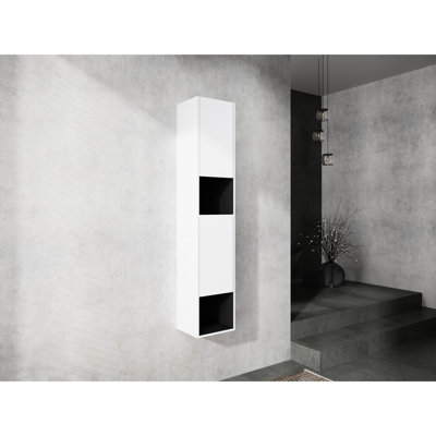 12" Bathroom Side Cabinet, Wall Mounted, 2 Soft-Close Doors, White Fashionable Look And Design Modern Cabinet 12", Soft Close Doors