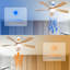 52 Inch Modern Ceiling Fan With 3 Color Dimmable Led Light 5 ABS Blades Remote Control Reversible DC Motor-800012108-800012107