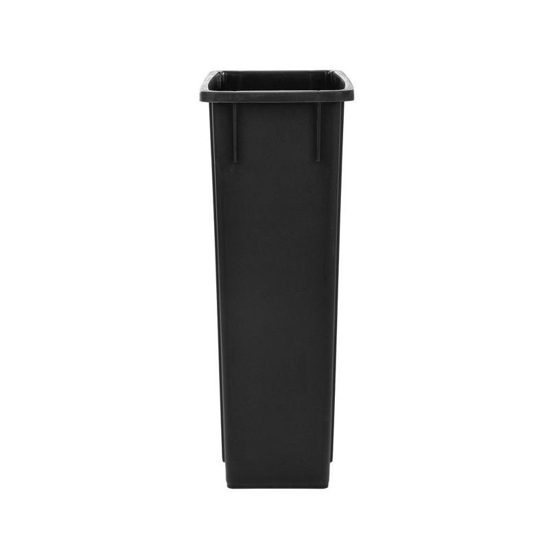 Black 23-Gallon Plastic Commercial Trash Can with Dolly