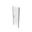 Porte de douche à simple porte l 28 po x H 72 po avec alliage d'aluminium noir mat et porte de douche en verre trempé de 0,24 po