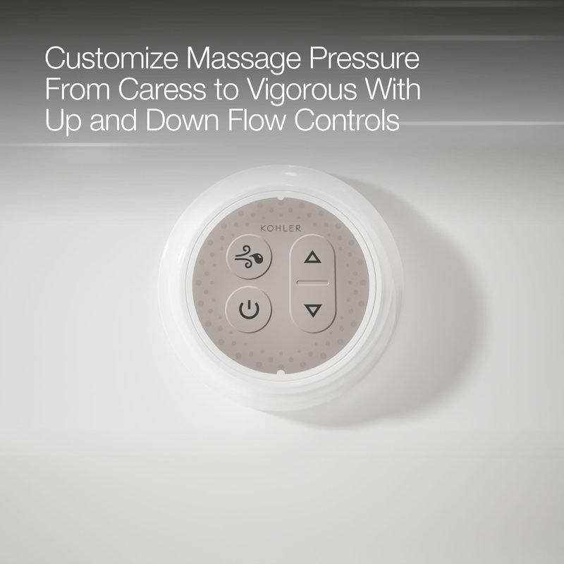 Archer® 72-in x 36-in Drop-In Heated Bubble Massage Air Bath with Bask Heated Surface, White