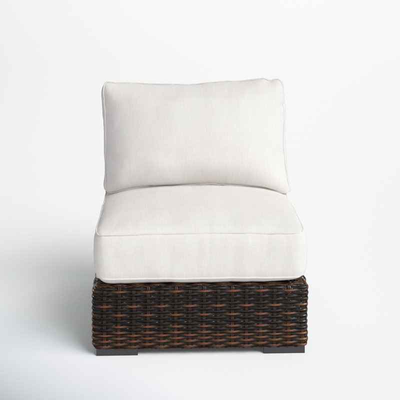 Parris Armless Patio Chair with Sunbrella® Cushions, Canvas Flax Sunbrella® Canvas