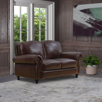 Perryton 64'' Leather Loveseat
