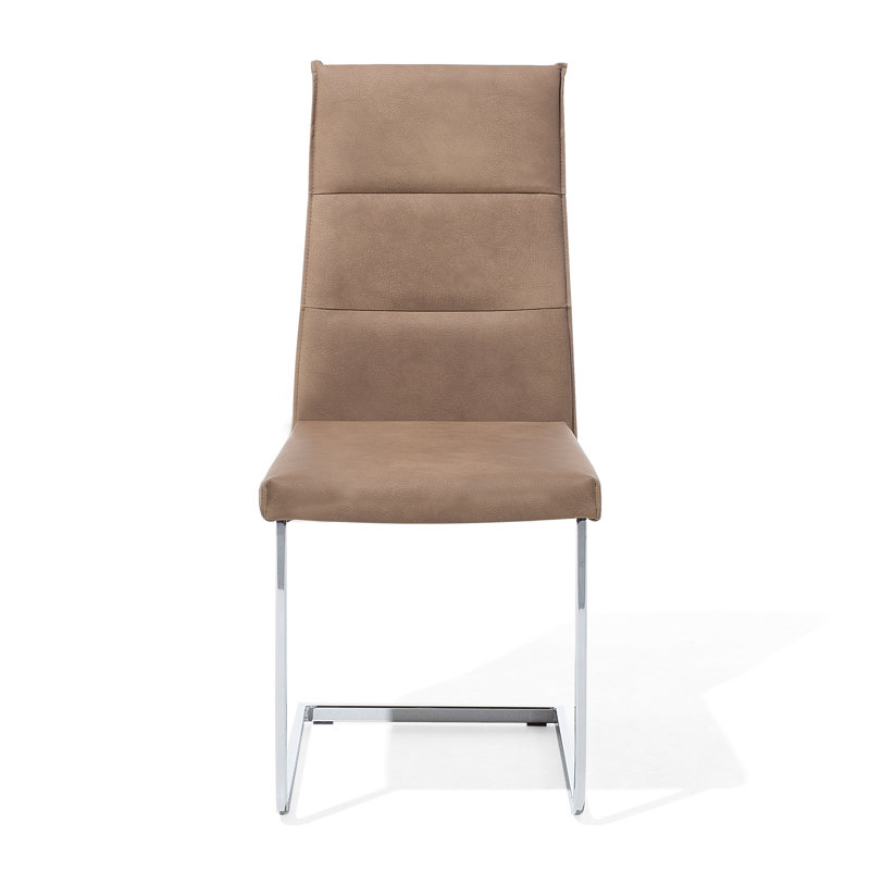 Kyler 43cm H Upholstered Cantilever Chair, Beige