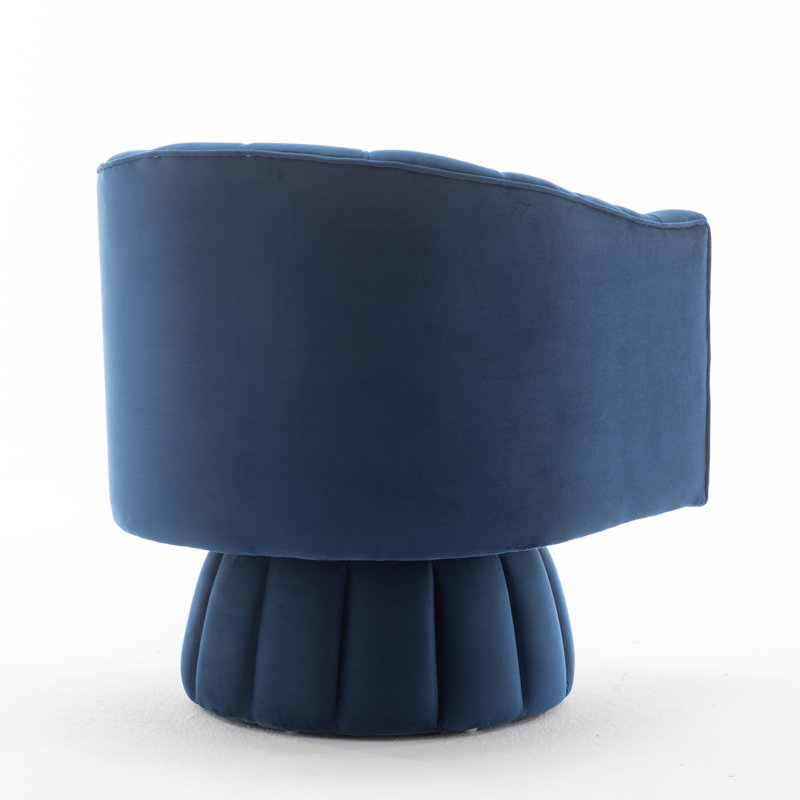 Ensemble de salon 3 pièces Tuyen, Velours bleu marine