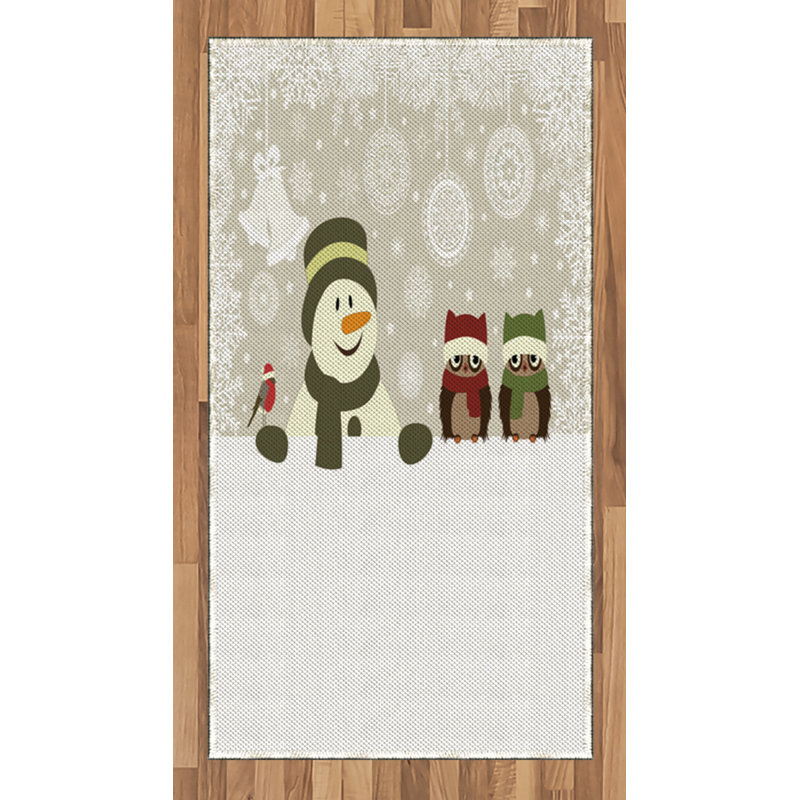 Tapis de Noël Snowman, Rectangle 2 pi 7 po x 5 pi