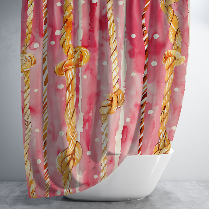 Folma Abstract Shower Curtain, 74" H x 71" W