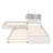 L-Shaped 3-In-1 Combination Daybed With Trundle & Drawer, Built-In Desk & Led Downlight-1918129363