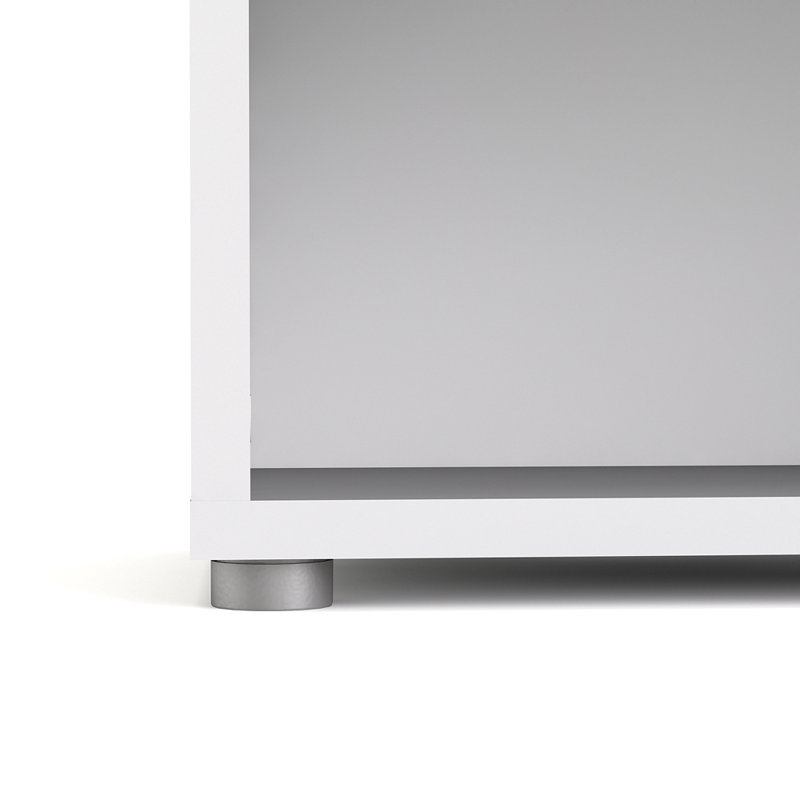 Bezarez 186cm H x 89.2cm W Standard Bookcase, White