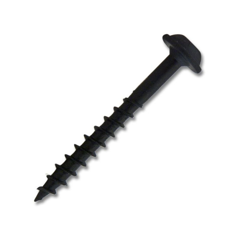 #8 x 1-1/2 in. Black Square Round Washer Head Coarse Thread Self-Tapping