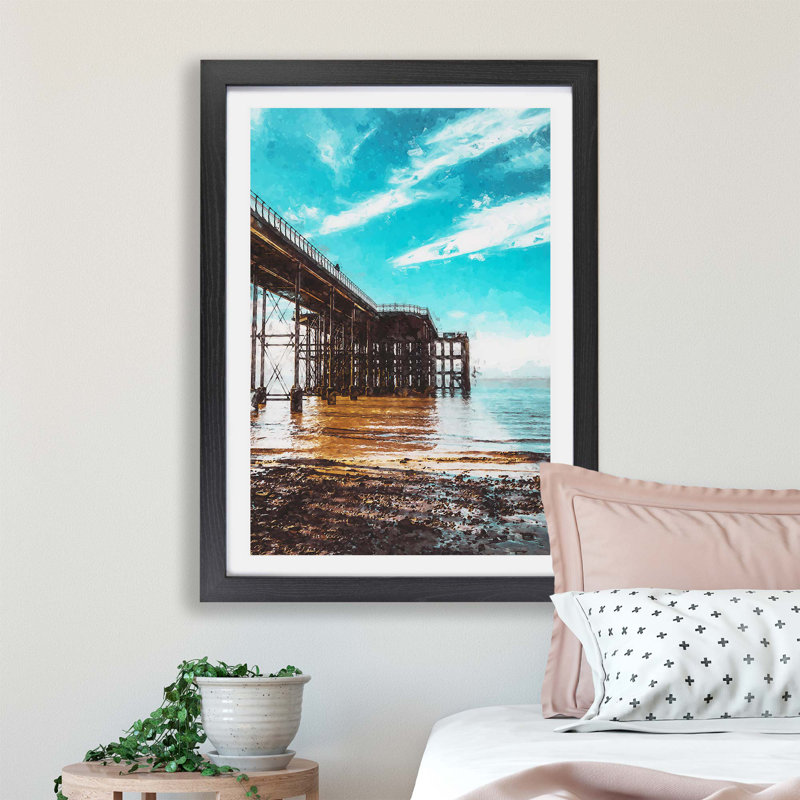 Peering Praying Mantis - Framed Print, Black, 62cm H x 87cm W x 2cm D