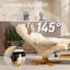 HOMCOM Recliner Chair and Footstool PU Leather Wooden Base-1520865143