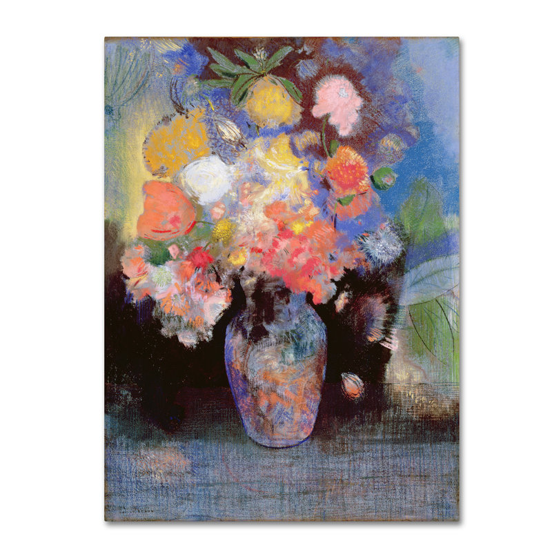 « fleurs », reproduction sur toile tendue, H 19 po x l 14 po