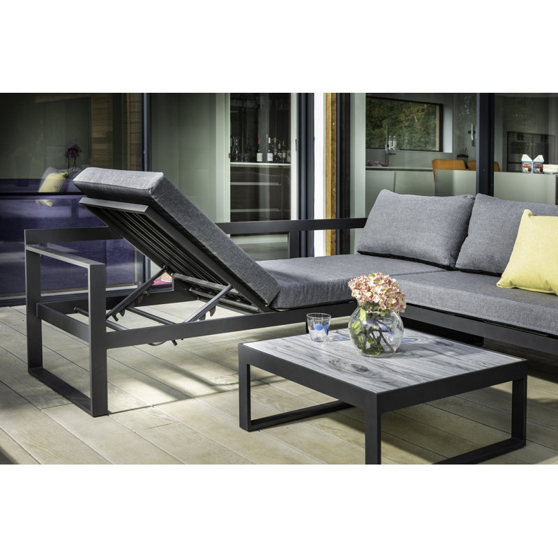 Vienna Square Corner Lounger Set With Intergrated Lounger