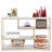 Sanchez 47.2" 3-Tier Console Table with Storage and Shelves,Narrow Buffet Table with Faux Marble