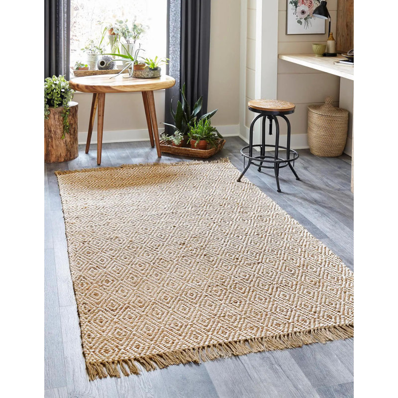 Tapis contemporain Jolie couleur terre, Rectangle 1 pi 8 po x 3 pi 3 po