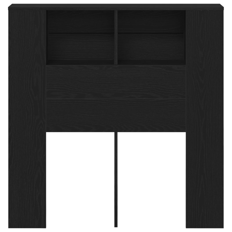 Melby Headboard Cabinet, 102.5 x 100cm, Black Oak