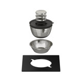 Collander And Mixing Bowl With Lid And Grating Inserts For Workstation Sinks