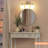 Classic Vanity Lights, Modern Bathroom Vanity Light With Textured Frosted Opal White Glass Shades, Brushed Nickel, 3-Light