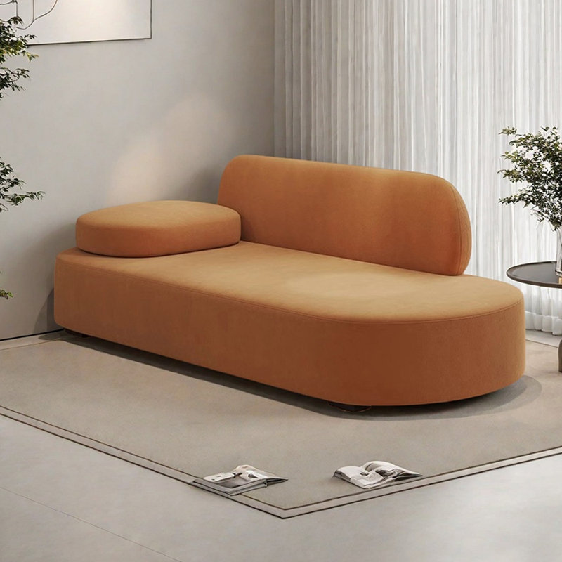Méridiennes d'intérieur avec appui-tête mobile Finck, Orange, Orienté à gauche (vu de face)