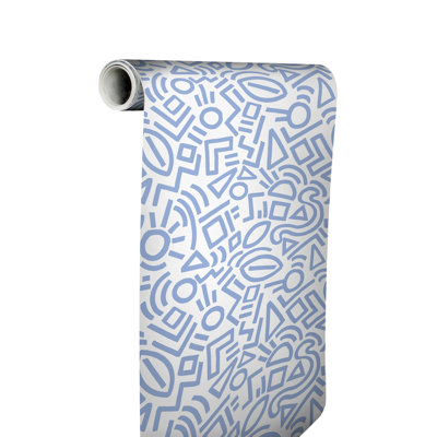 Sage Doodle Abstract Peel & Stick Wallpaper