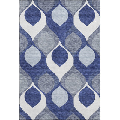 Tapis bleu marine de qualité supérieure lavable à la machine