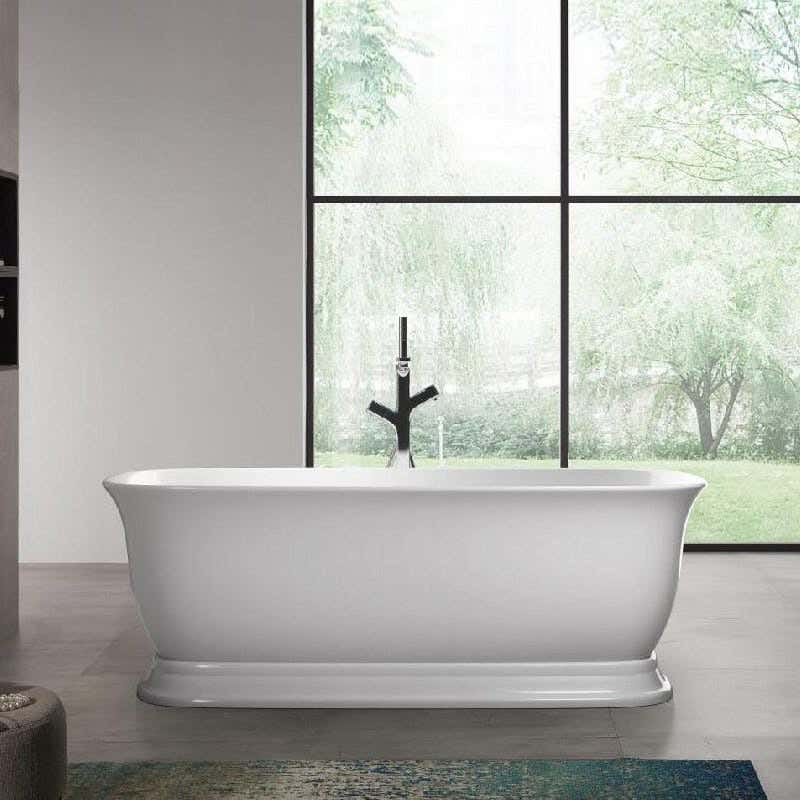 59'' x 31.50'' Soaking Acrylic Bathtub, Chrome