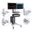 PC Station de travail pour chariot d'ordinateur avec 2 barrettes d'alimentation-1443715031