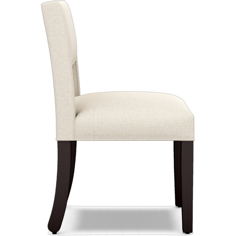 Custom 19" Dining Chair, White, Dark Brown