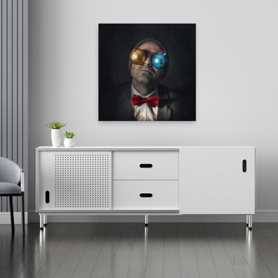 «Quirky Christmas Man», reproduction d'art mural contemporain abstrait