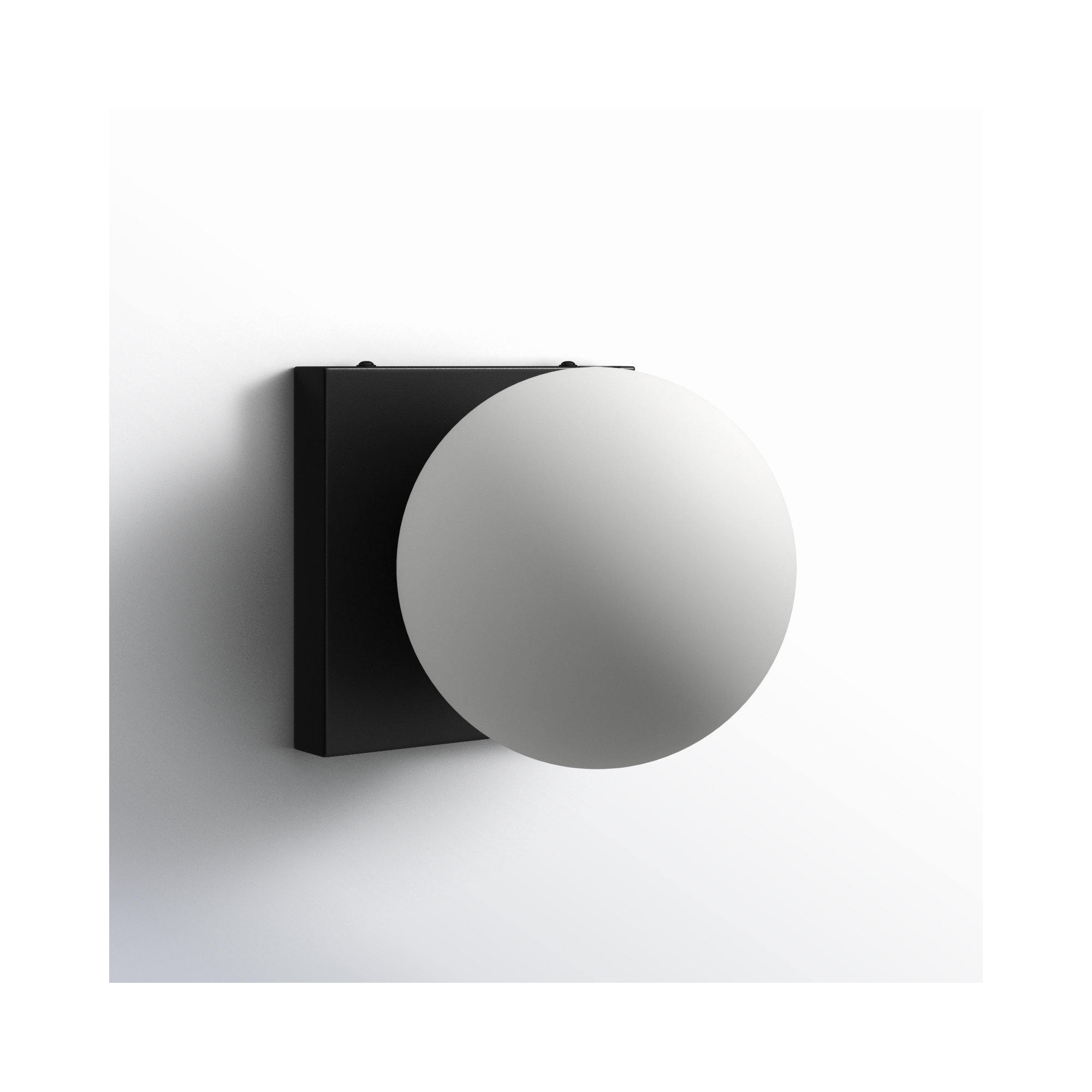 Isabeth Transparent Dimmable Bath Sconce, 6" H x 6" W x 6" D, 1 Light, Black