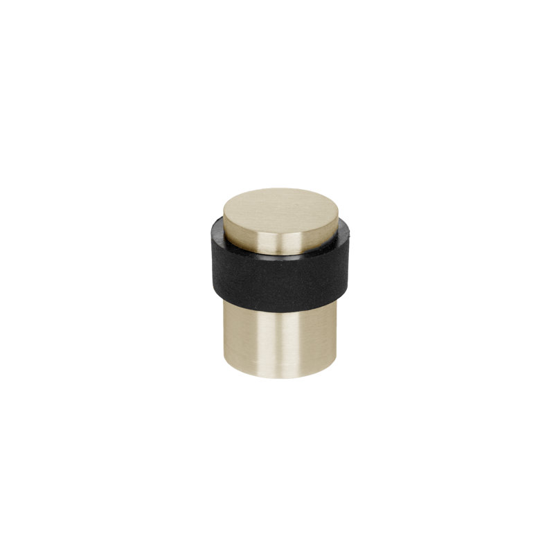 Stainless Steel Floor Mount Stop, Satin Brass, 0.98'' H x 0.98'' W x 0.98'' D